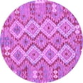 thumbnail image 1 of Ahgly Company Indoor Round Southwestern Purple Country Area Rugs, 4' Round, 1 of 4