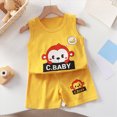 thumbnail image 2 of mgoYE 9 Month Baby Girl Clothes Toddler Boys Cotton Tank Top and Shorts Set, Summer Outfit|Light Yellow 2-3 Years, 2 of 5