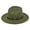 Green, variant on Women's Wide Brim Felt Fedora Hat, Adjustable Leather Belt Buckle, Elegant Jazz Style Cowboy Hat Grey One Size
