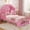 Pink, variant on Afuhoklles Twin Size Platform Bed Frame With 2 Storage Drawers And Open Bookshelves for Bedroom,House Bed with Roof & Curtain & Window, White