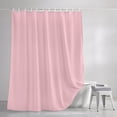 thumbnail image 3 of Light Pink Shower Curtains for Bathroom, Farmhouse Solid Pink Color Modern Art Waterproof Fabric Shower Curtain, Decorative Bathroom Curtain for Bathtub, 36"x72" , No Hooks Included, 3 of 9