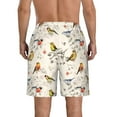 thumbnail image 3 of Kdxio Little Birds Pattern Mens Casual Shorts - Drawstring Summer Beach Sports Shorts for Men, 3 of 9