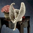 thumbnail image 2 of The Anguished Angel Long-Winged Sitting Statue Sorrowful Angel Figure Memorial Gift Cemetery Statues Crying Angel, 2 of 5