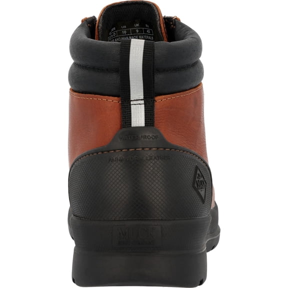 Muck Men's Chore Farm Leather Lace PT- WIDE, Caramel