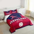 thumbnail image 3 of jejeloiu Baseball Bedding Comforter Set,Sport City Twin Comforter Sets,Acleveland Bedding Set For Teens Kids,Breathable Home Decor Reversible,2pcs, 3 of 8