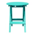 thumbnail image 2 of WestinTrends Malibu HDPE Outdoor 24.5 Inch Round Portable Folding Patio Dining Table, Turquoise, 2 of 16
