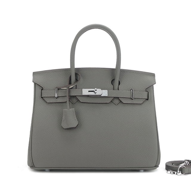 Nuevo bolso Kelly Birkin con guijarros de gran capacidad, cuero genuino, primera capa de piel de vaca, bolso de hombro moderno y versátil