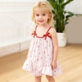thumbnail image 2 of Wxirdiow Robe pour Fille Robe d'Été pour Fille Robe à Manches Courtes Style Haut avec Motif Simple et Stylé et Nœud Papillon Rose Taille, 3-4 Ans, 2 of 6