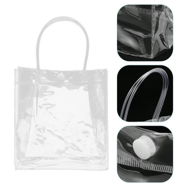 12pcs Reusable Clear Gift Bags for Wrapping Plastic Tote Bags