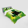 thumbnail image 3 of St. Patrick's Day Duvet Cover Set, Leprechaun Hat Shoes Costume with Pot of Gold with Shamrock Leaves, Bedding Set with Shams and Fitted Sheet, 3 Sizes, by Ambesonne, 3 of 3