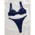 thumbnail image 3 of Blue Lingerie Set Mesh See Through, 3 of 5