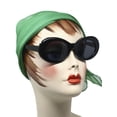 thumbnail image 3 of Black Oval Sunglasses - 60s Retro Style Shades - Hey Viv, 3 of 3