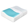 thumbnail image 5 of Comfort Revolution Originals Blue Bubble Gel + Memory Foam Contour Cooling Bed Pillow, 5 of 10