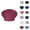 Wine, variant on French Beret Golf Hat And Beret, Red Beret, Flat Brim Cap, for Winter Beret Unisex Solid Color Cap Kitchen Catering Oil Proof Chef Hat Bouffant Hat