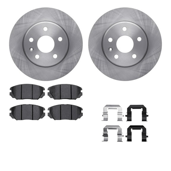 Dynamic Friction Company Front Brake Rotors with 5000 Advanced Brake Pads includes Hardware 6512-45104