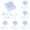 Blue*6Pc, variant on VKLU 1 Pack Aesthetic Gradient Sticky Notes, 2.76" x 2.76" Dreamy Blue Memo Pads, Self-Stick Notes with Portable Box