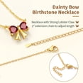 thumbnail image 6 of FindChic 14K Gold Plated Necklace for Women, Love Heart Cubic Zirconia Pendant January Birthstone Bow Necklaces Birthday Mothers Day Jewelry Gifts Her Wife Lady Adults Ideas, 6 of 9