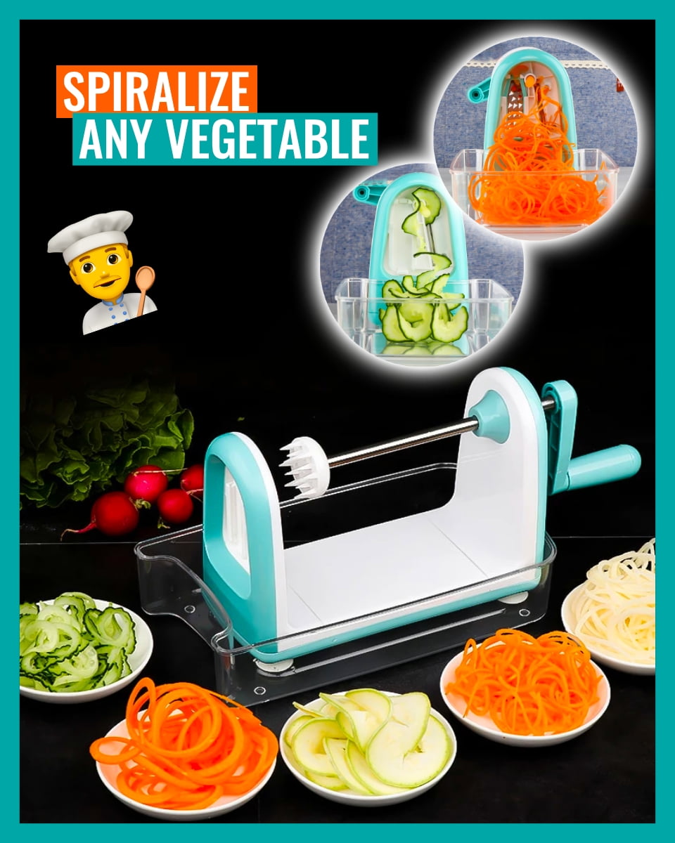 CraftVeg Mandoline Vegetable Spiralizer Zucchini Noodle Maker (Green)