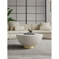 thumbnail image 4 of Bowery Hill Contemporary Coffee Table with Steel Frame in Cream, 4 of 9