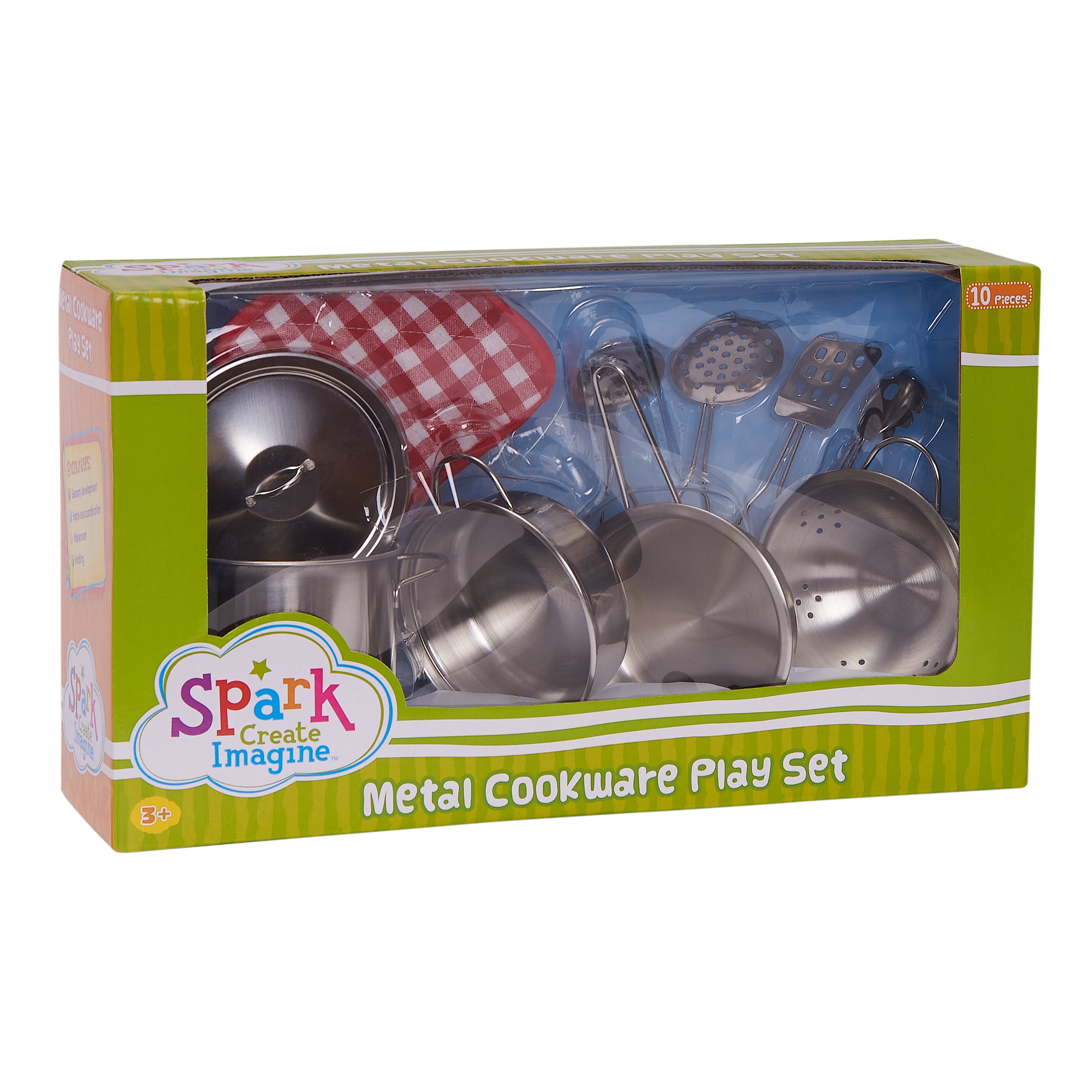 Spark Create Imagine Metal Cookware Play Set 10 Piece new *box damage 