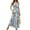 Blue, variant on Odeerbi Halter Dresses for Women Fashion 2025 Casual V-Neck Printing Sleeveless Mid-Length Dress Red