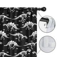 thumbnail image 4 of Blackout Kids Curtains,Black Dinosaurs Skeleton Text Pattern Childrens Insulated Curtains Set Of 2,Bedroom Essentials,Toddler Room Decor 42"x54", 4 of 5