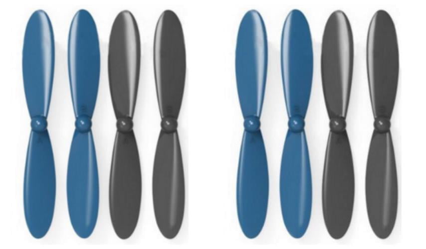 HobbyFlip Propeller Blades Props Propellers Blue and Black Compatible