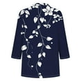 thumbnail image 5 of CYMMPU Spring Tops V Neck Fall Fashion Shirts Blouses for Women Dressy Casual Flower Printed T-Shirts 3/4 Sleeve Loose Fit Business Elegant Work Topss Navy M, 5 of 5