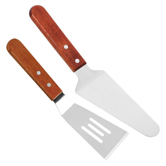 WHAMVOX Pizza Oven Spatula Assorted Color Metal 2Pcs 10.2x2.4x0.6in