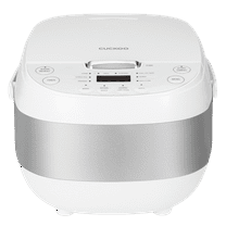 CUCKOO CR-0605F 6-Cup (Uncooked) / 12-Cup (Cooked) Micom Rice Cooker with Nonstick Inner Pot, 13 Menu Options, LCD Display, Fuzzy Logic Tech, Auto Clean (White)