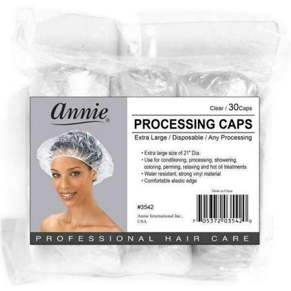 Annie Clear Processing Caps | Disposable Hair Care Caps – Multiple Sizes
