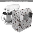 thumbnail image 2 of Leaves Stand Mixer Cover, Hummingbirds Sitting on Leafy Branches Retro Rustic Autumn Composition, Kitchen Appliance Organizer Bag Cover with Pockets, 5 Quarts, Brown Pale Grey, by Ambesonne, 2 of 4