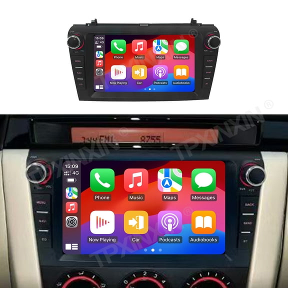 TPXINXIN 8 inch Car Radio Android 14.0 CarPlay for Mazda 3 2009-2012 Multimedia Player GPS Navigation 4G WiFi DSP Stereo Bluetooth