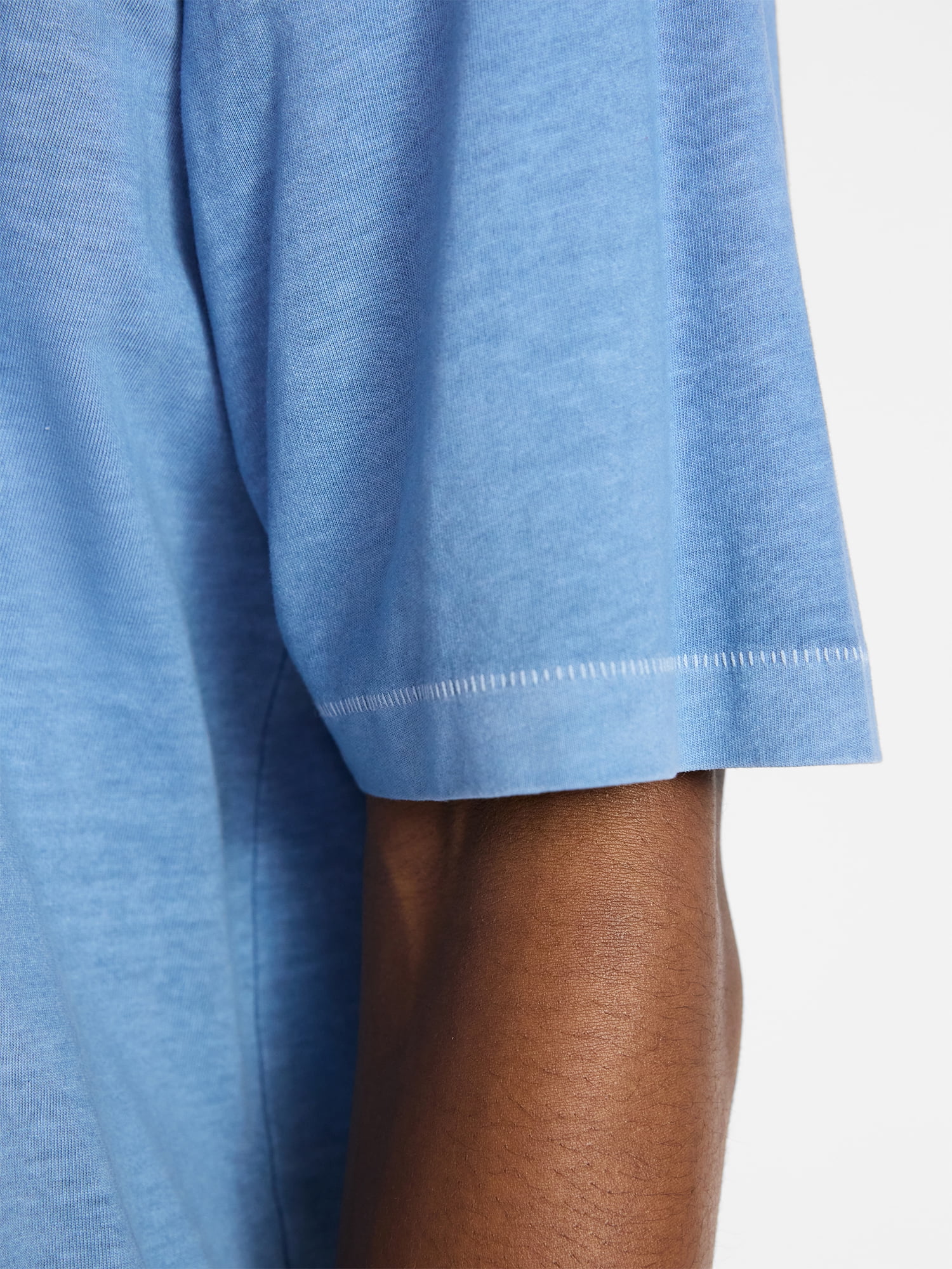 No Boundaries Cotton Oversized Cropped Tee with Short Sleeves, Men's and Big Men's XS-5XL