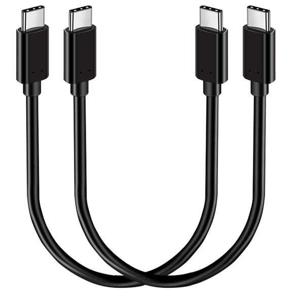 TianQiW Short USB C to USB C Cable 30CM 2Pack, 10Gbps 100W PD Fast Charging Cord Compatible with Samsung Galaxy MacBook Pro iPad and USB-C Devices