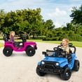 thumbnail image 4 of Gymax Kids Ride on Car Truck 12V Battery Powered Electric Vehicle w/ Foldable Mirrors Navy, 4 of 10
