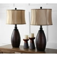 thumbnail image 5 of SAFAVIEH Santa 28 in. Brown Resin Table Lamp with Beige Polyester Shade, Set of 2, 5 of 7
