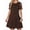 #003-Coffee, variant on TaTaai Women's Glitter T-Shirt Dress with Short Sleeves, Flattering A-Line Silhouette, and Sparkly Party Style Gift