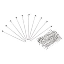 500Pcs Flat Head Pins for Jewelry Making 18mm Stainless Steel Flat Head Pins Jewelry Head Pins 22 Gauge Silver