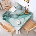 thumbnail image 2 of Green Gray Marble Pattern Square Tablecloth,Waterproof Square Table Cover,Wipeable Spillproof Washable Table Cover for Home Kitchen Party Decor 42"X42"(107x107cm), 2 of 6