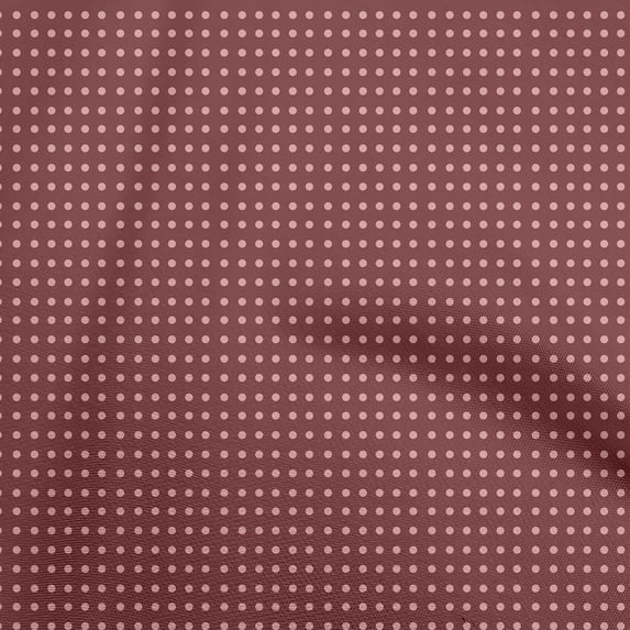 oneOone Cotton Silk Maroon Fabric Polka Craft Projects Decor Fabric Printed By The Yard 42 Inch Wide