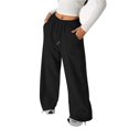 thumbnail image 2 of EnJoCho Kids Girls Sweatpants Wide Leg Baggy Straight Open Bottom Athletic Elastic Jogger Pants Breathable Trousers For Spring Outdoor School Daily Casual Active Bottoms, 2 of 9