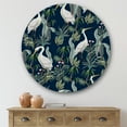 thumbnail image 2 of Designart 'Chinoiserie With Peonies and Birds VII' Traditional Circle Metal Wall Art 36x36 - Disc of 36, 2 of 5