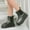 Green, variant on KANG Stylish Women's Rain Shoes Comfortable Perfect For All Seasons Versatile Mid Calf Rain Boots Collar Gardening Boots Ultra Lightweight Portable Garden Shoes