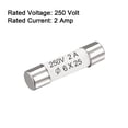 thumbnail image 3 of Unique Bargains Ceramic Cartridge Fuses 2A 250V Ceramic Fuses Fast Blow for Amplifier Energy Saving Lamp Ballast 5pcs, 3 of 4