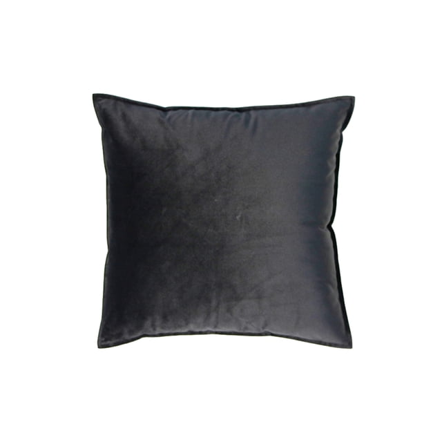 Funda de cojín de asiento Bewildely terciopelo Negro 40x40cm