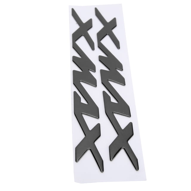 Par de pegatinas con emblema de motocicleta, calcomanías tridimensionales para XMAX XMAX 125 250 400 (negro)