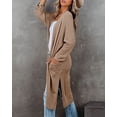 thumbnail image 3 of Womens Long Sleeve Open Front Cardigan Sweaters Lightweight Casual Knit Sweater Coats Long Cardigan, 3 of 6