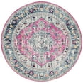 thumbnail image 2 of SAFAVIEH Madison Hildred Floral Bordered Area Rug, Fuchsia/Aqua, 6'7" x 6'7" Round, 2 of 7