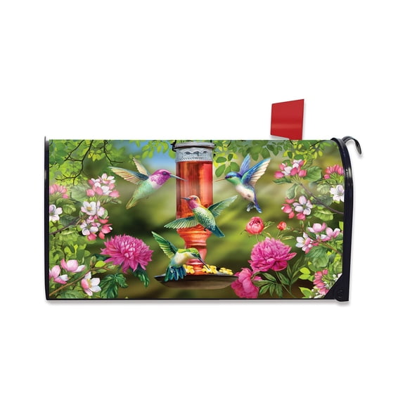 Briarwood Lane Spring Mailbox Cover  - Standard Size - Hummingbird Feeder For Spring Mailbox Cover
